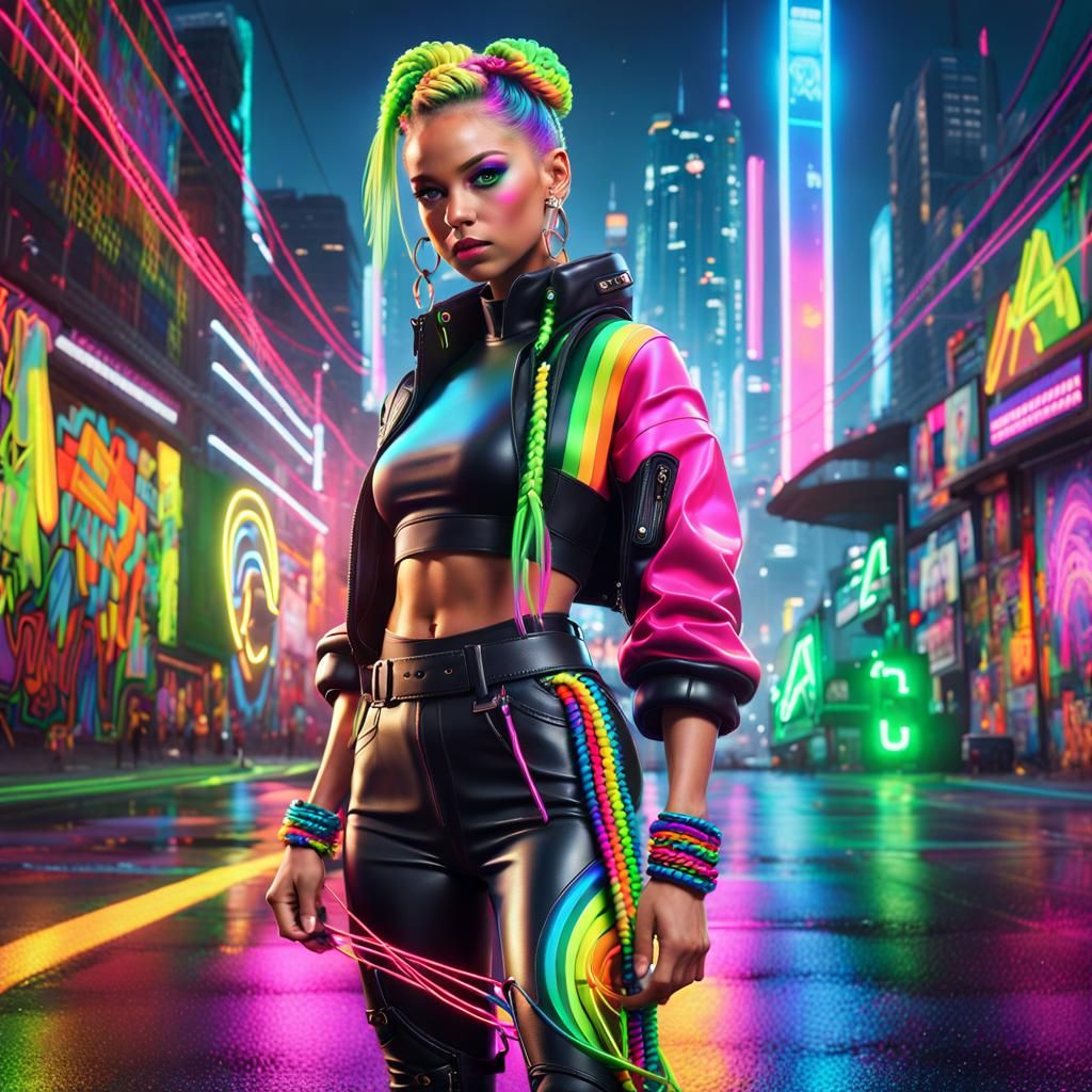 Futuristic Cyberpunk Girl
