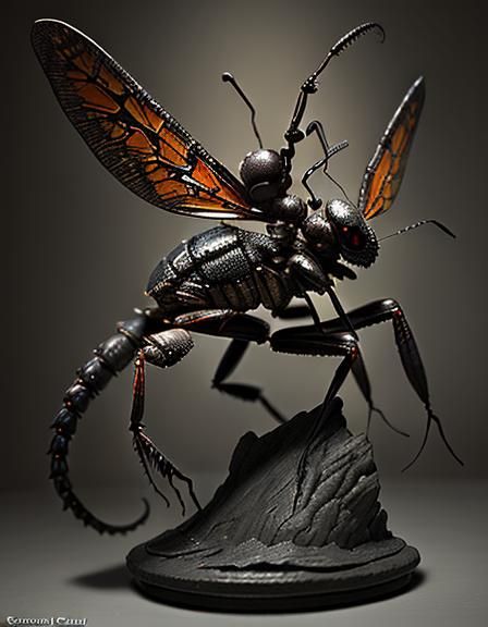 insect sculpture by skink chen