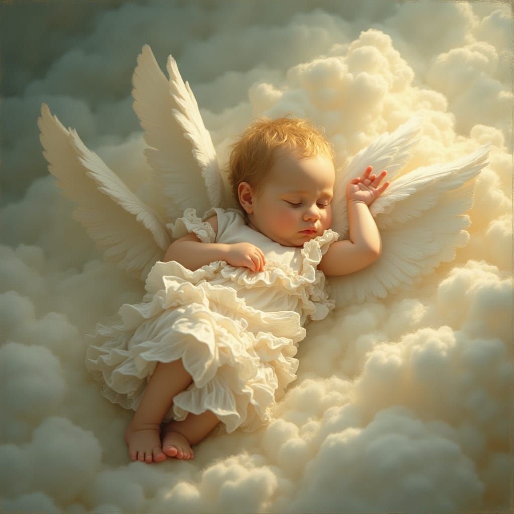 Serene Angelic Dreamscape in Soft Pastel Hues