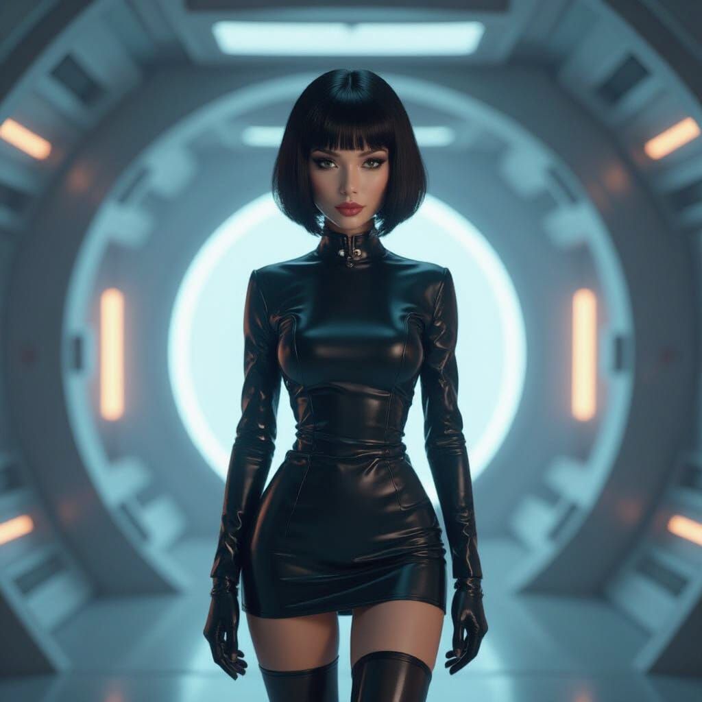 Dakini Spirit Guide in Retro-Futuristic Style