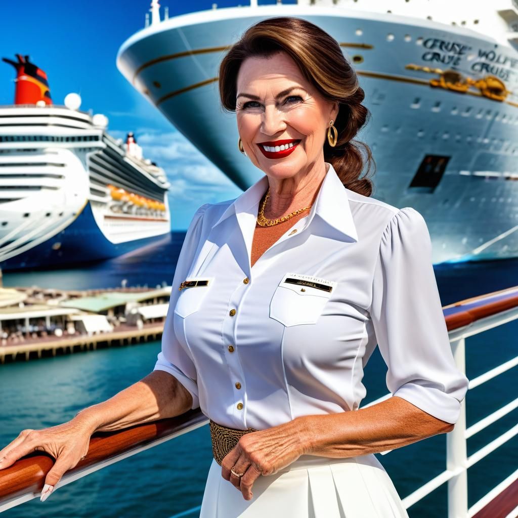Beautiful Cruise Ship Worker for MickeyWolf Cruise Line