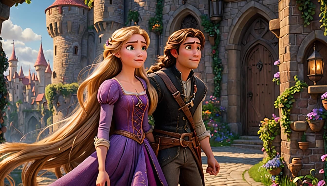 Rapunzel's Tower: A Tangled Scene in 8K