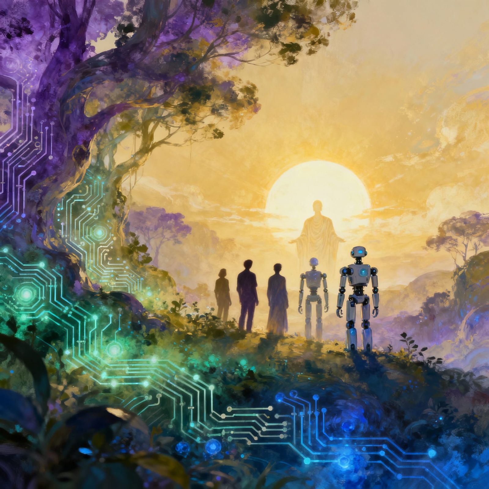 Ethereal Landscape of AI and Human Harmony