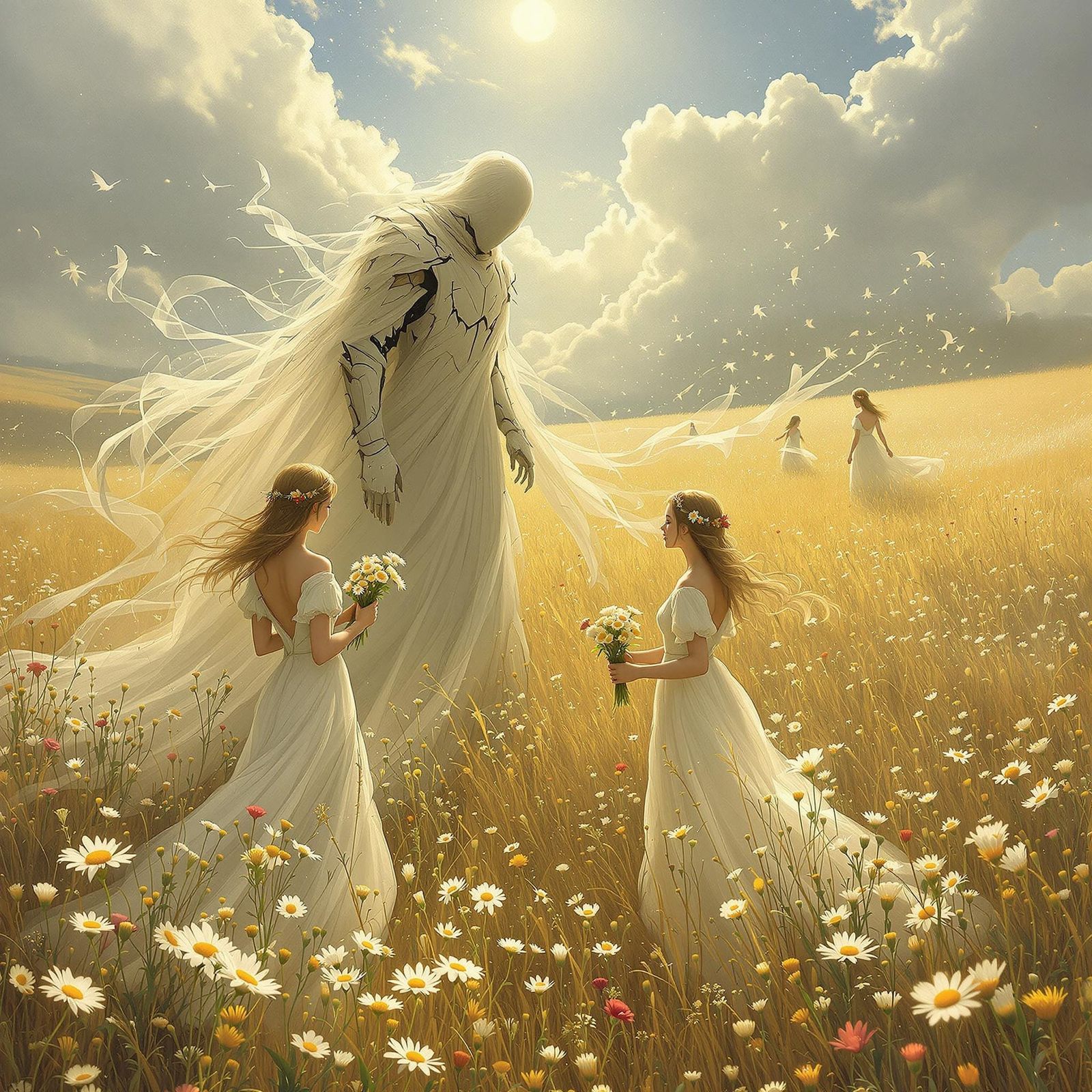 Ethereal Ghost Haunts Golden Camelot Fields