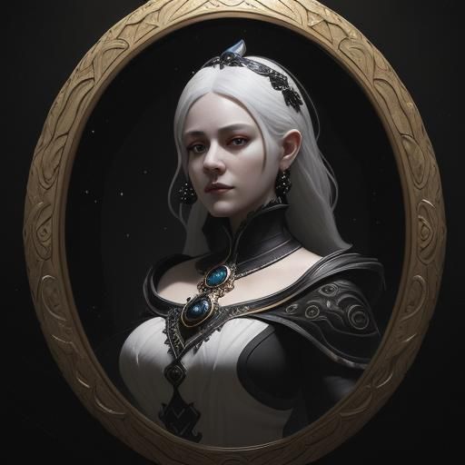 Onyx Cameo Brooch with Relief Face