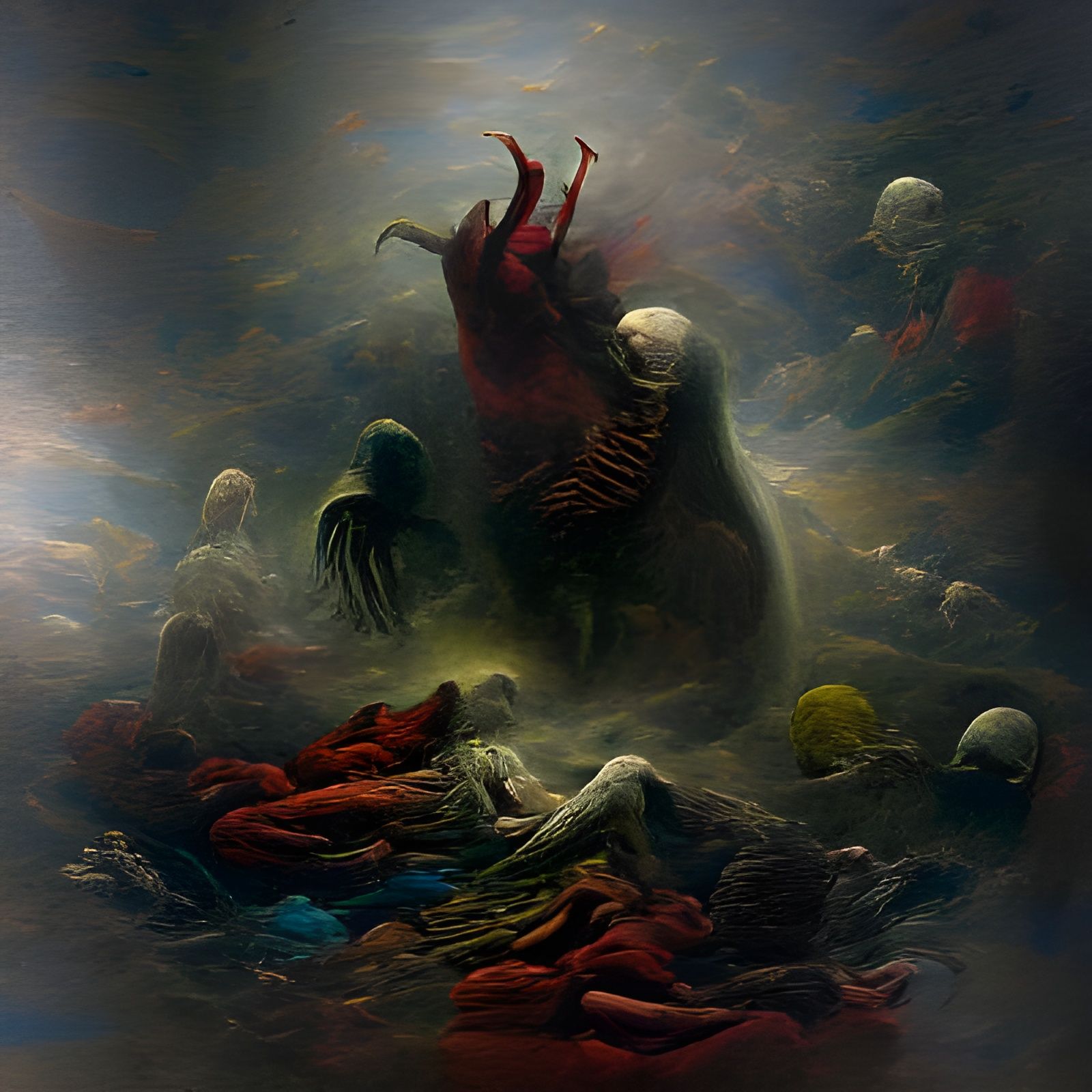 Chaotic Burning Earth: A Vision of Life and Death