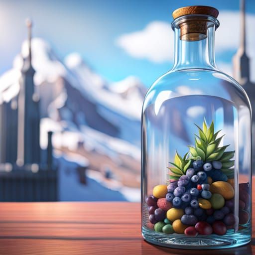 Recursive Bottles: 3D Rendered Art