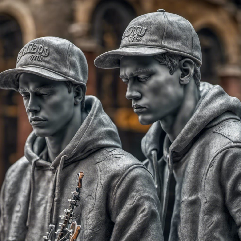 Hyperrealistic Statues of Musicians with Guitars