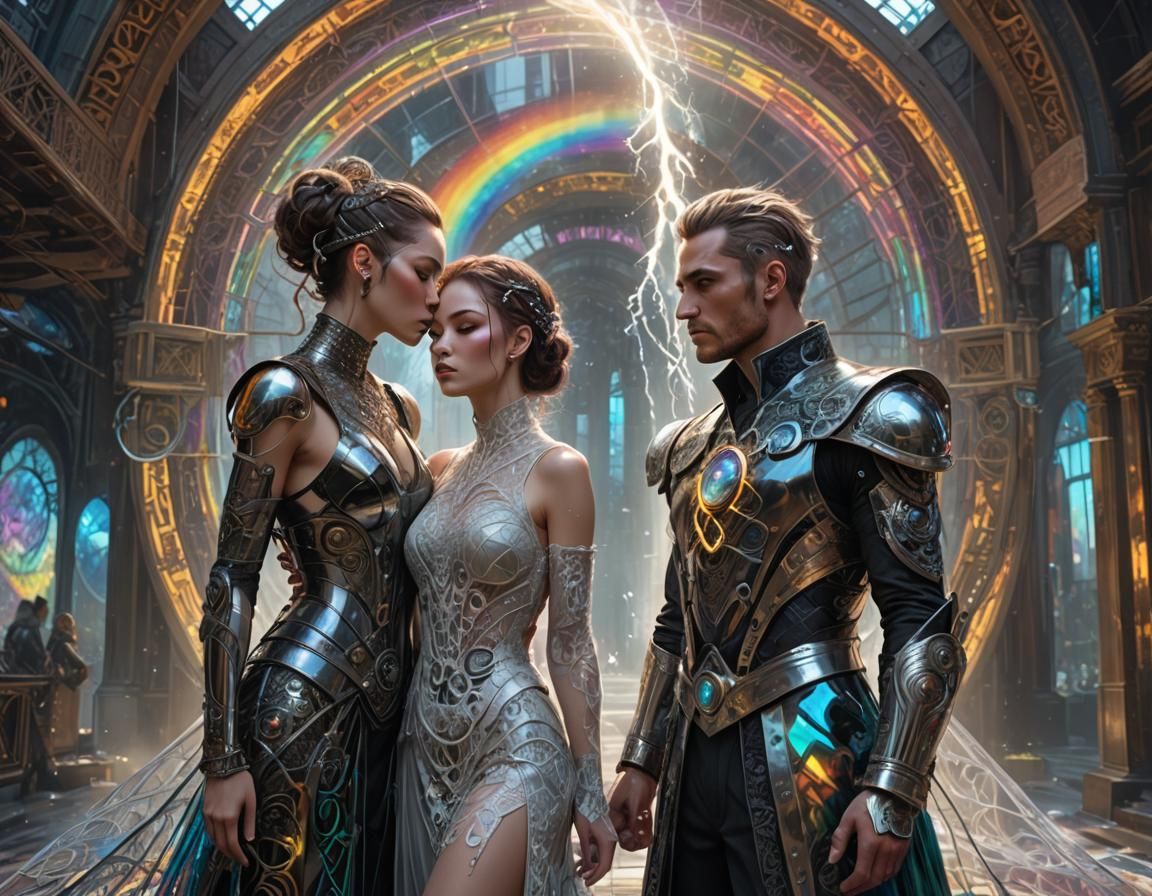 Cyberpunk Kiss: Steampunk Romance with Celtic Swirls