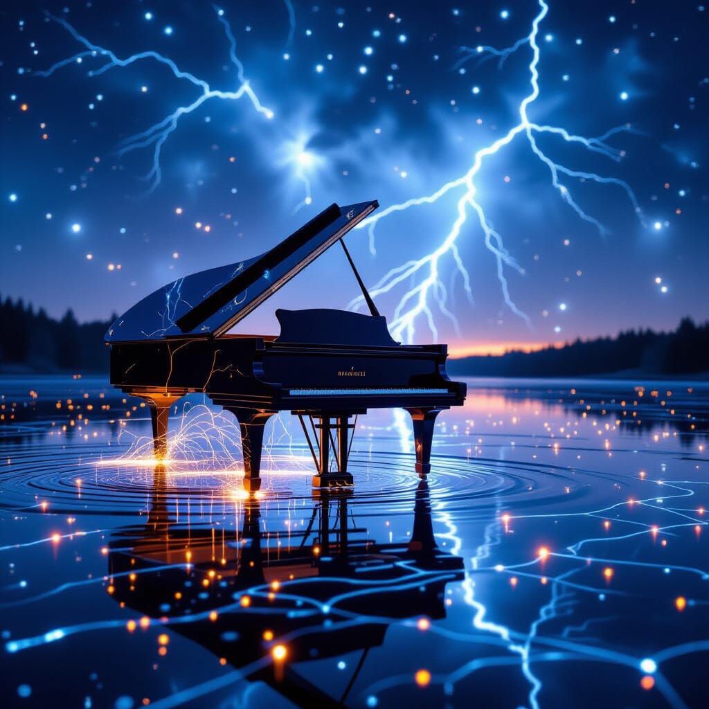 Ethereal Piano in Stardust Lake with Electric Strings
