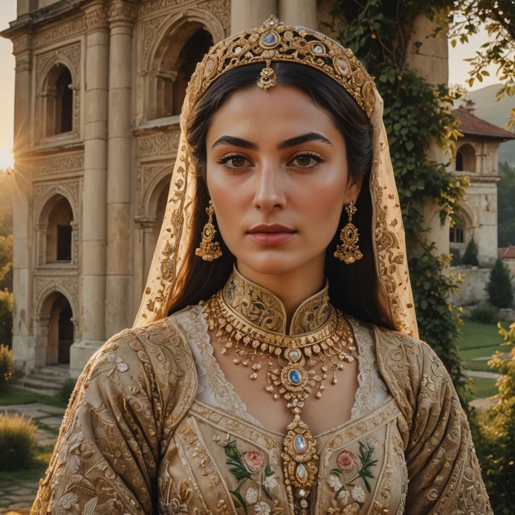 Georgian Queen Portrait in Historical Realism