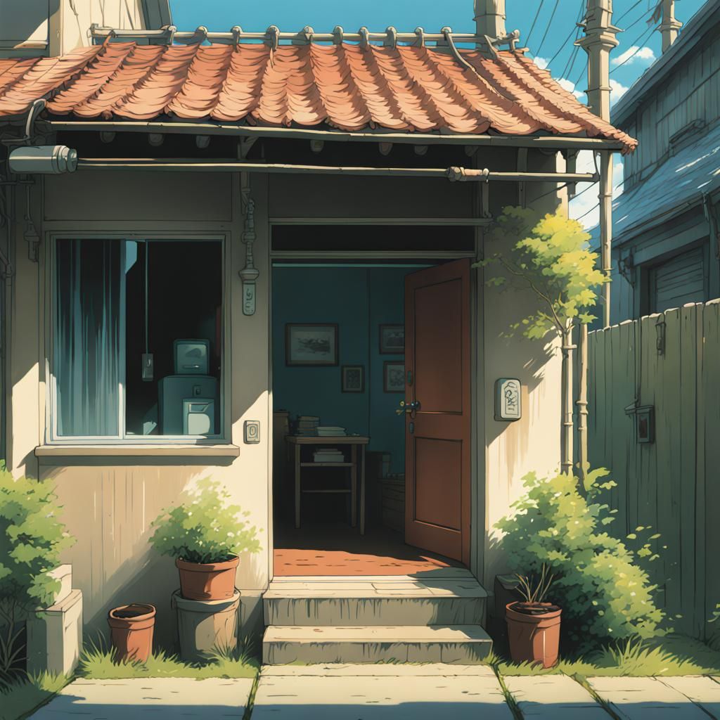 Anime Key Visual in Studio Ghibli Style
