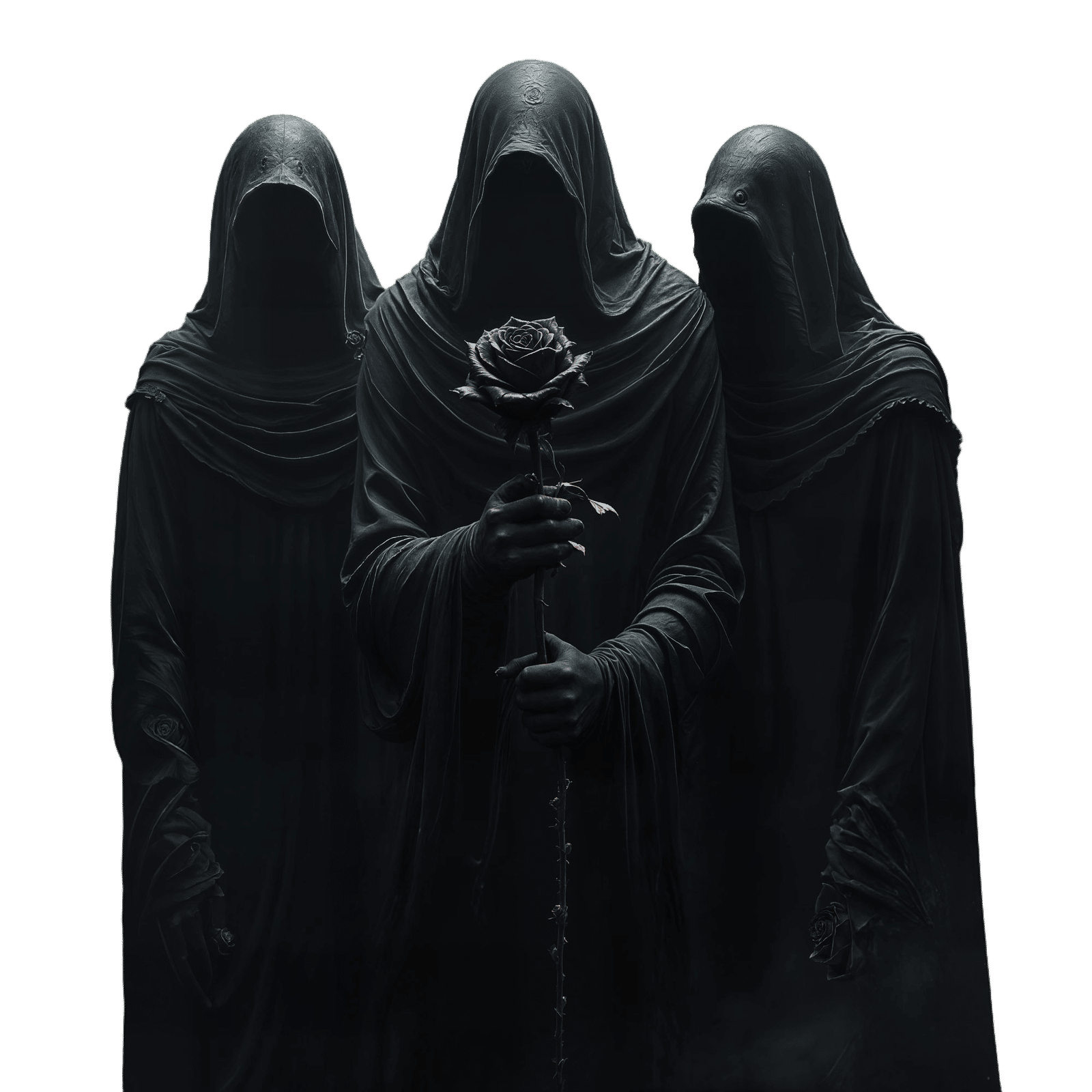 Mysterious Black Rose Creatures