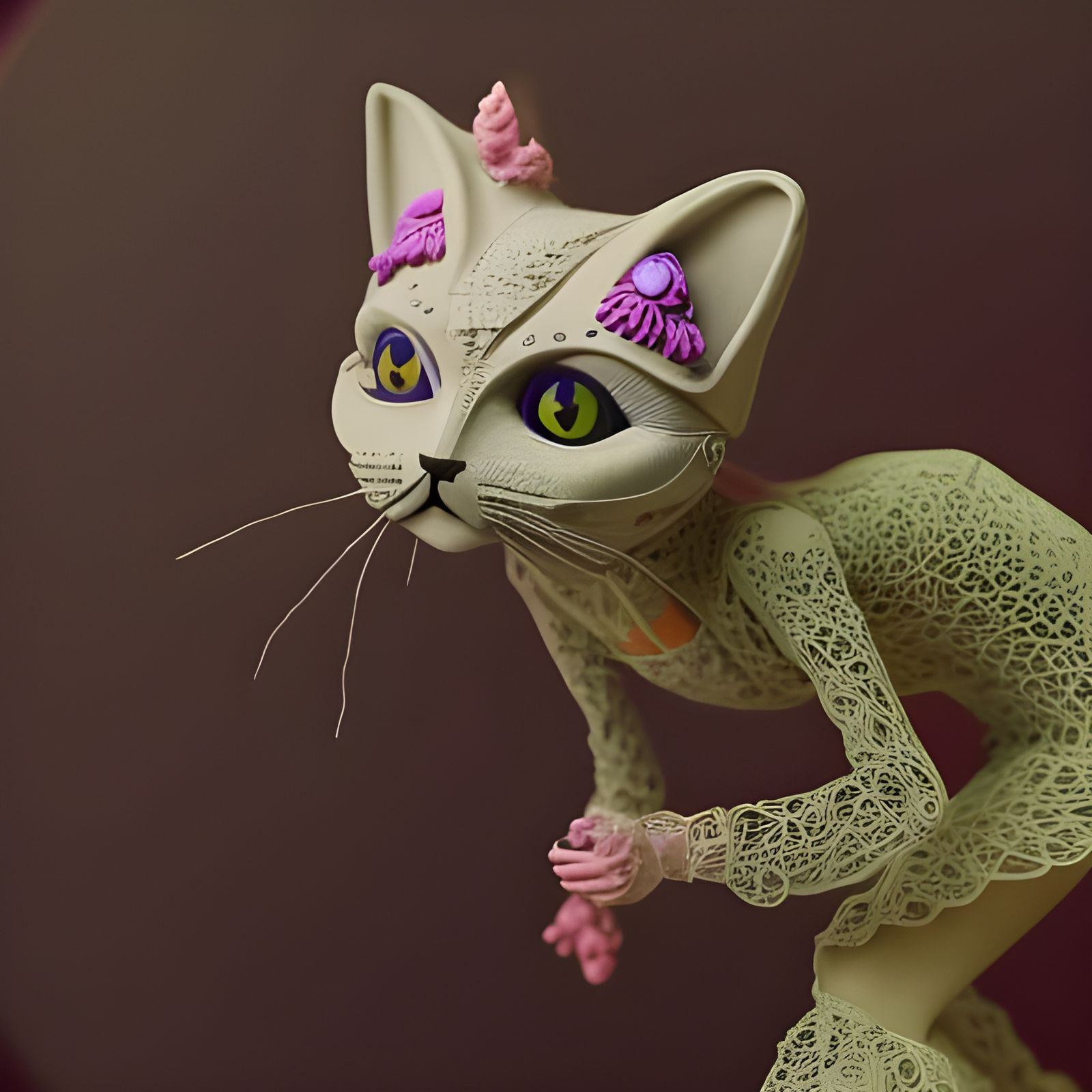 Cat Witch Scans Documents: Claymation Style
