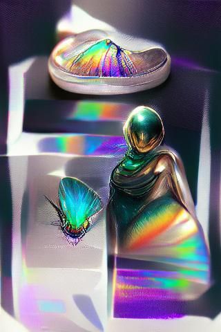 Abstract Iridescent Color Play Design