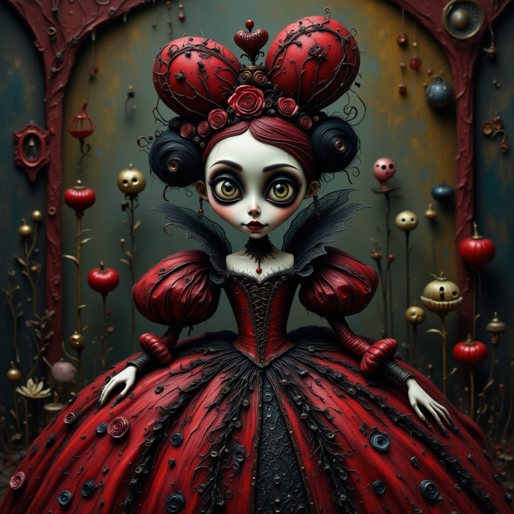 Gothic Red Queen in Twisted Wonderland Court
