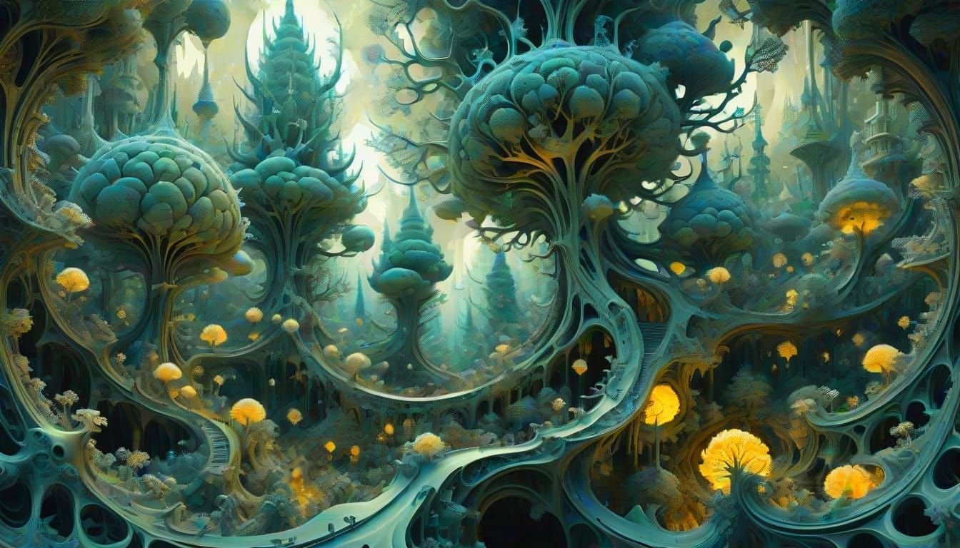 Fractal Mandelbulb Landscape in Digital Art
