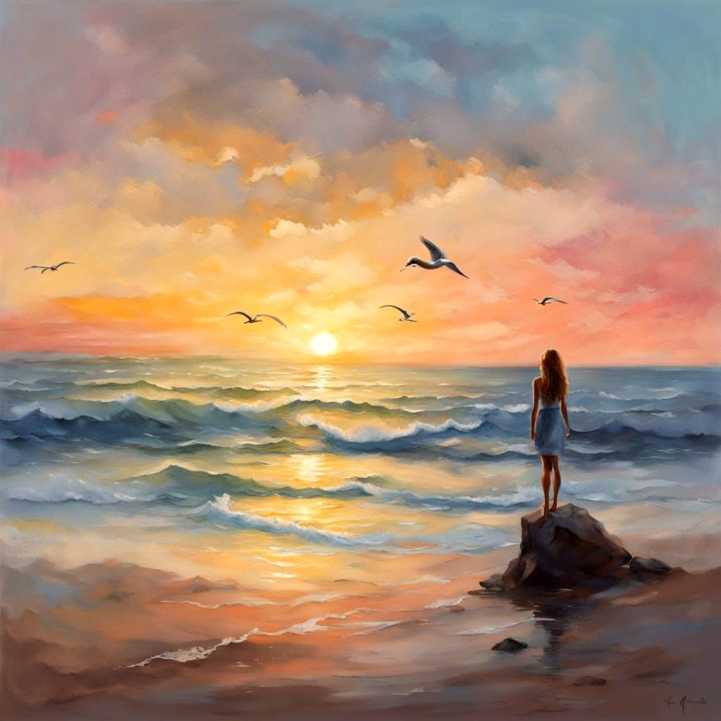 Siren Goddess Unveiled at Golden Hour