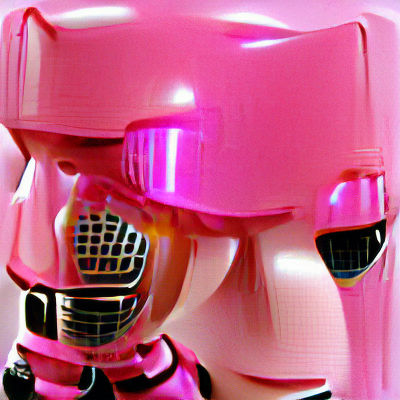 Futuristic Pink Pop Singer in Synthetic Style