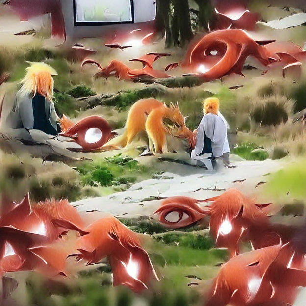 Futuristic Naruto and Kurama: A Cyberpunk Vision