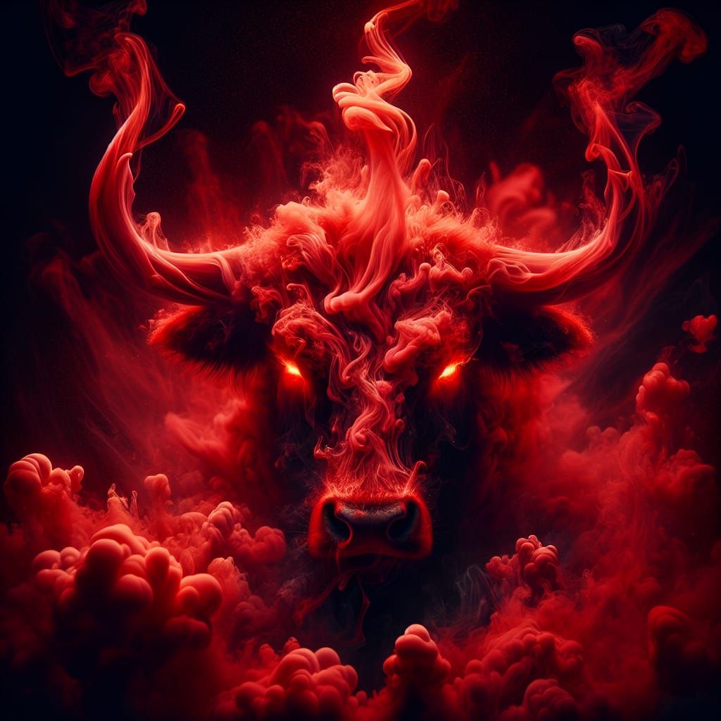 Kirlian Soul: A Fiery Bull in Ethereal Vapor