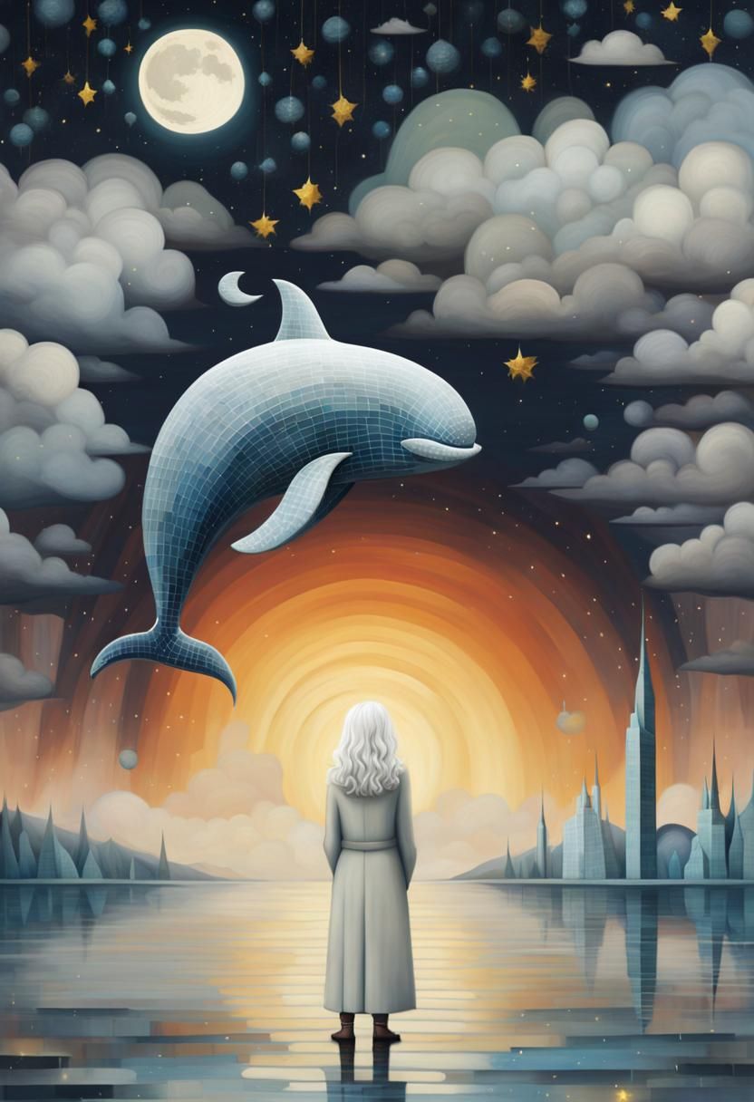 Neutral Color, boho, Matte painting, reflections, mosaic, gl...