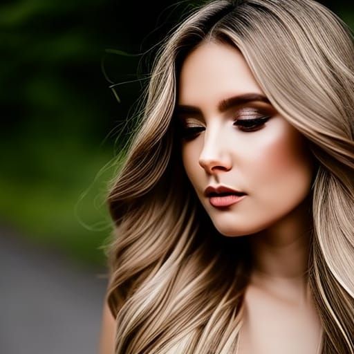 Beautiful woman thinking