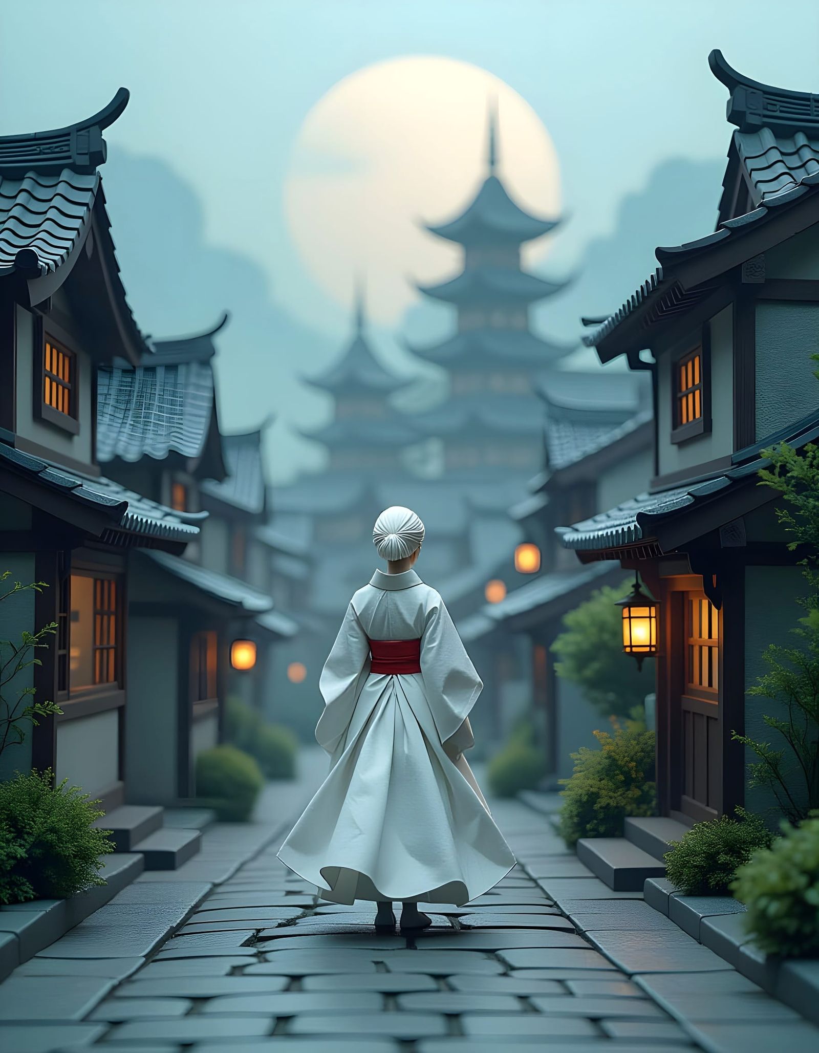 Origami Papercraft in Impasto Style