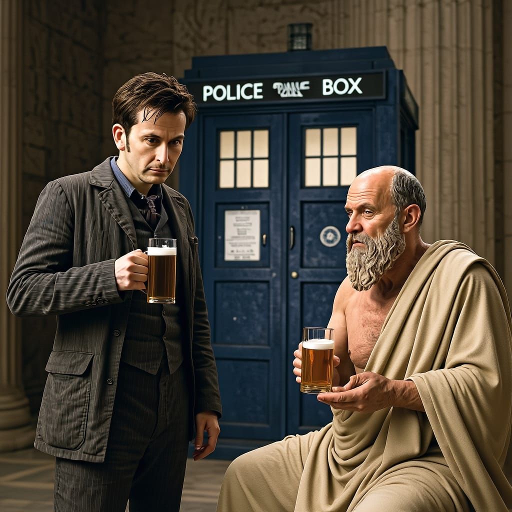 Photorealistic TARDIS with "POLICE BOX" Sign