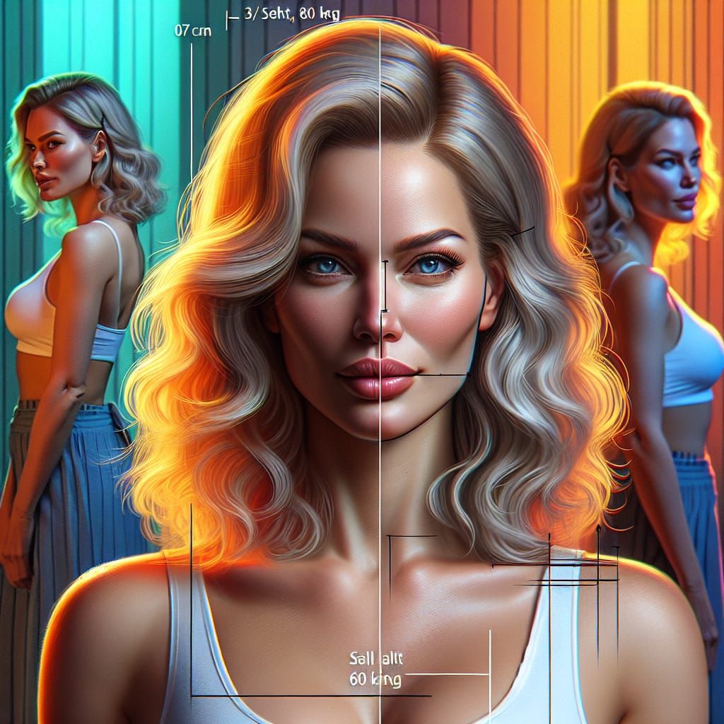 Stunning Blonde Woman: Overweight vs Fit Comparison