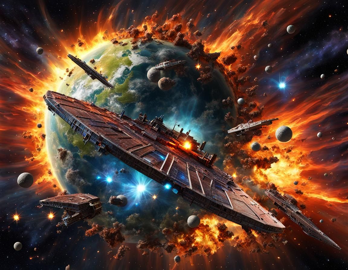 Fiery Cosmic Blast Burn in Space