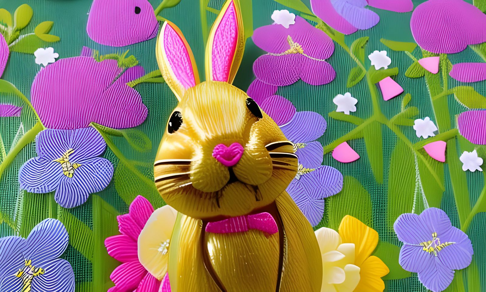 Intricately Detailed Easter Bunny AI Art