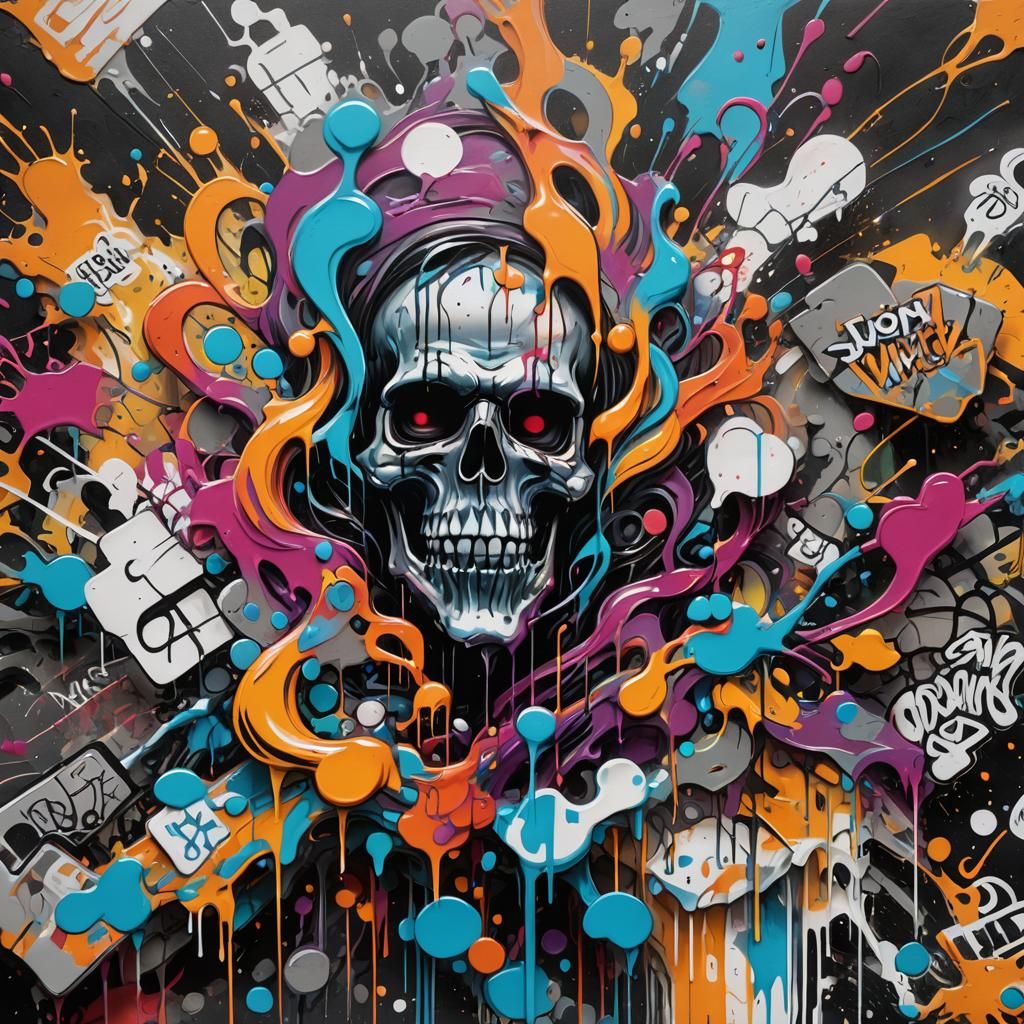 Colorful Jon Wick Graffiti Street Art