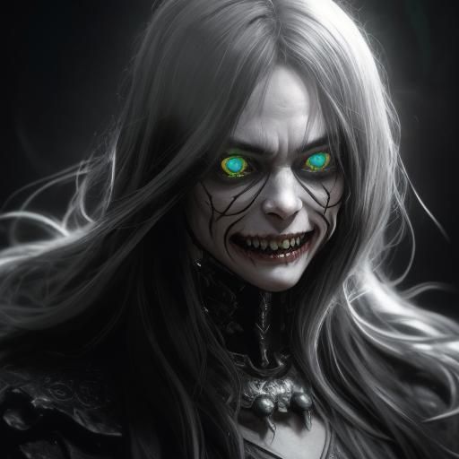 Terrifying Demon Monster in Surreal Dreamscape