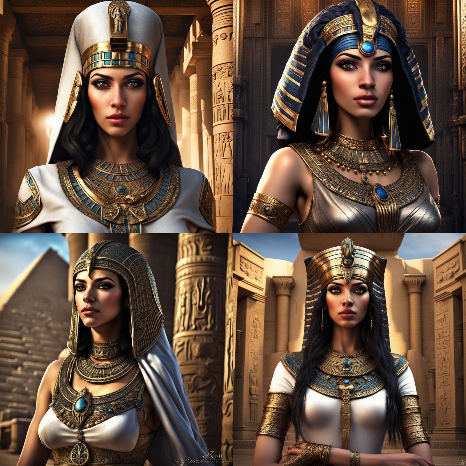Egyptian Villainess Sekhmet: Hyperrealistic, Cinematic Portr...
