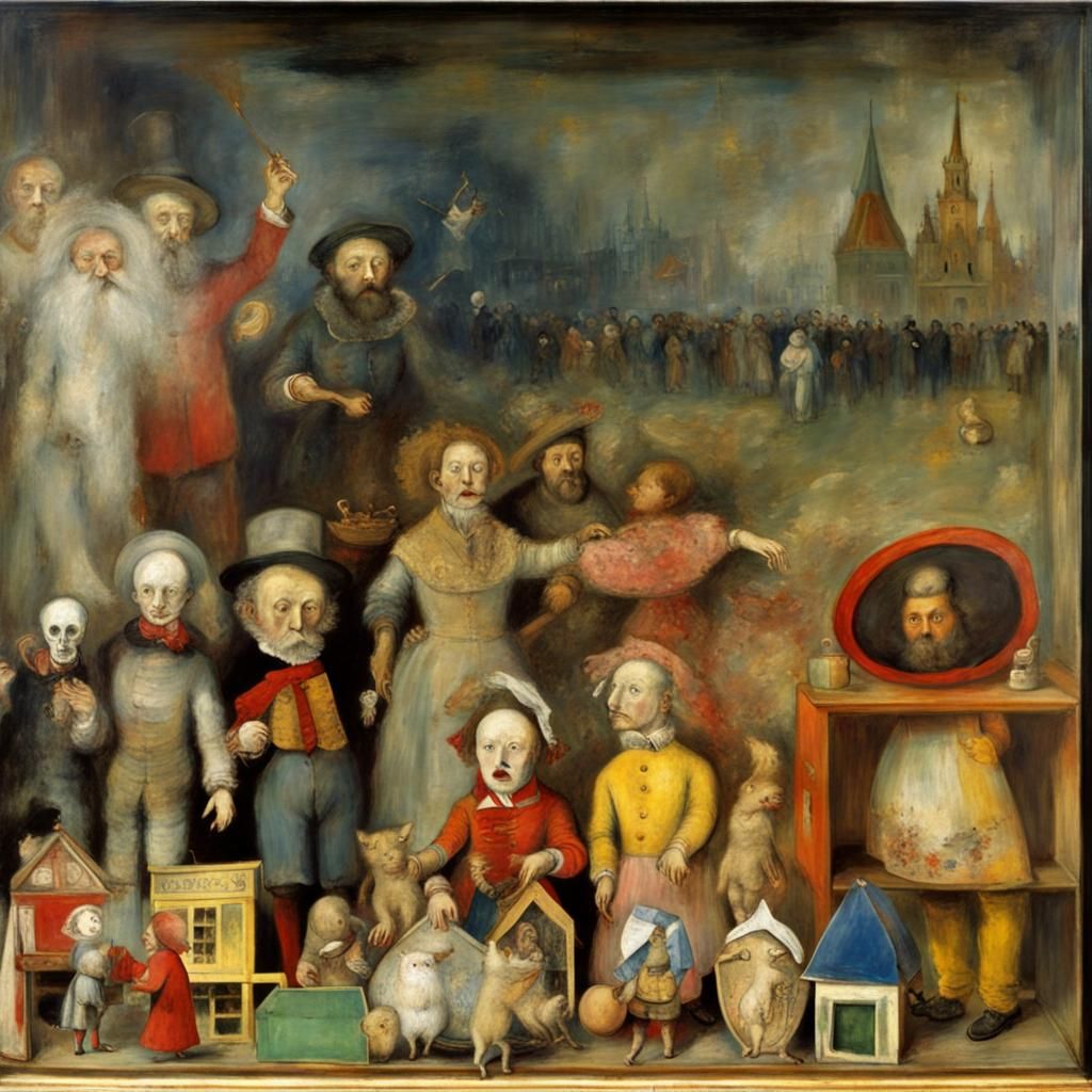 Grotesque Toy Store Display Near Moscow