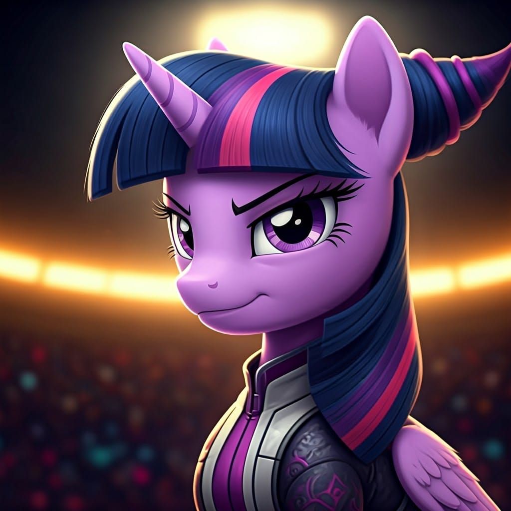 Twilight Sparkle as Fierce Cyberpunk Pony