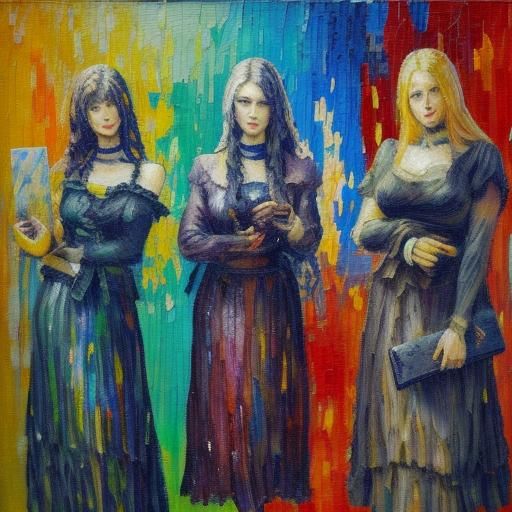 Expressionist Oil Painting with Thick Textured Paint