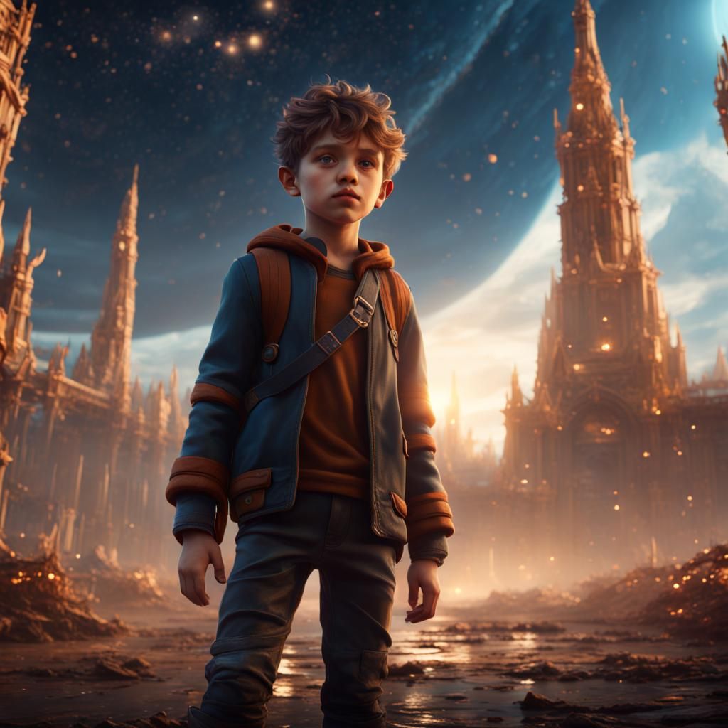 Boy at End of Time: Detailed Matte Painting