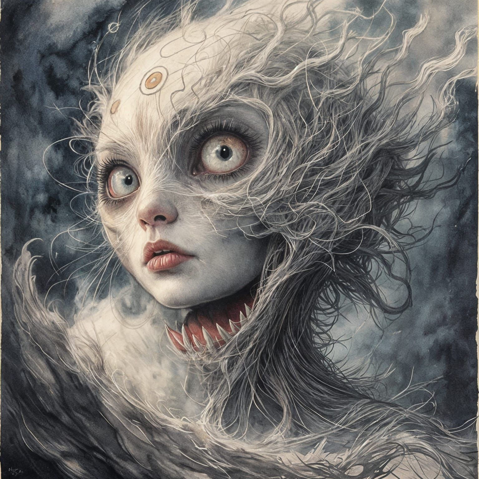 Eerie Felix the Cat in Dark Surrealist Horror