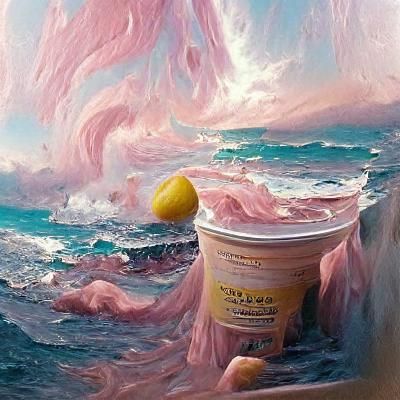 Pink Lemonade Ocean: An Oil Painting Seascape