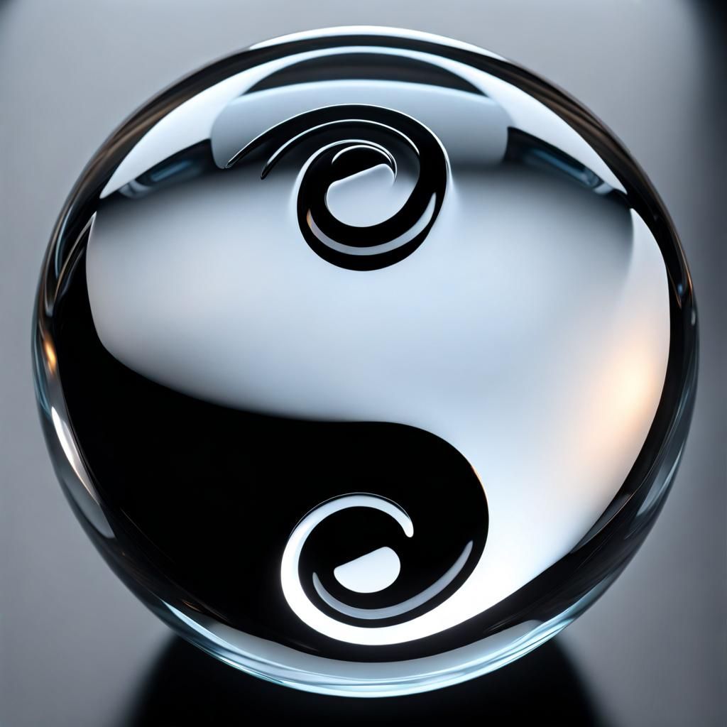 Glass Yin Yang
