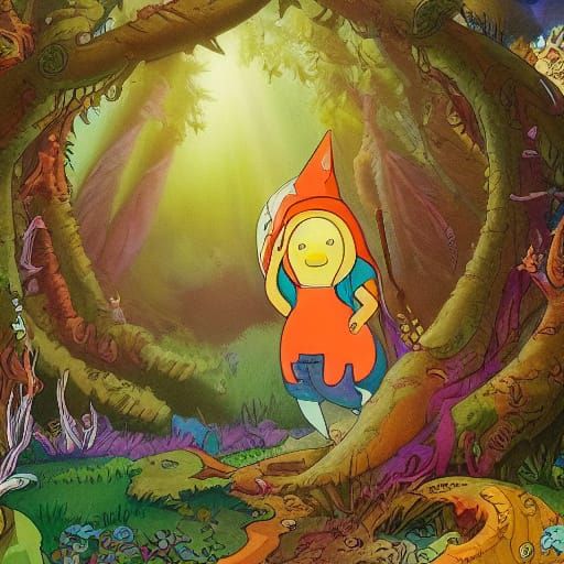 Christ in a Whimsical Mystical Forest