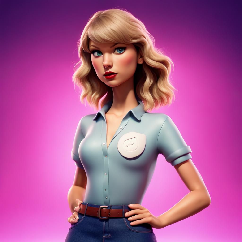 Taylor Swift as Pixar 3D Digital Art