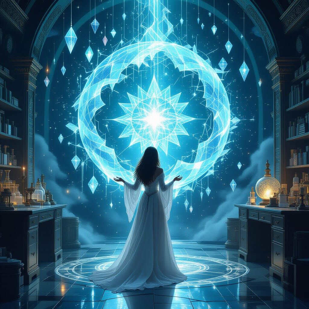 Arcane Technology Portal in Art Nouveau Style