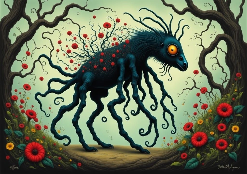 flowery critter in the woods