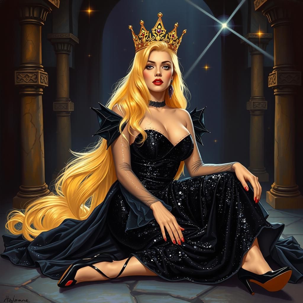 Sorayama Retro Futurism Princess Daphne in 80s Style