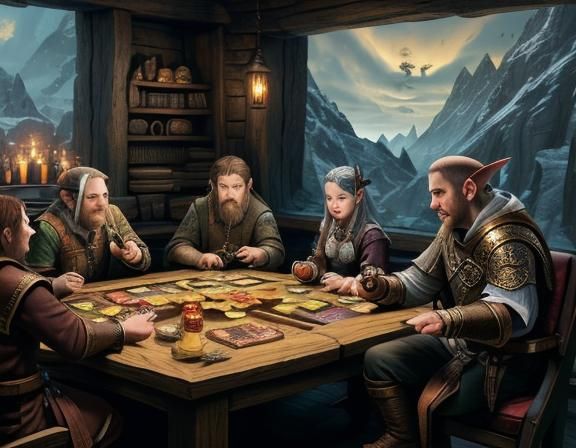 Friends Play D&D: A Dramatic Digital Painting