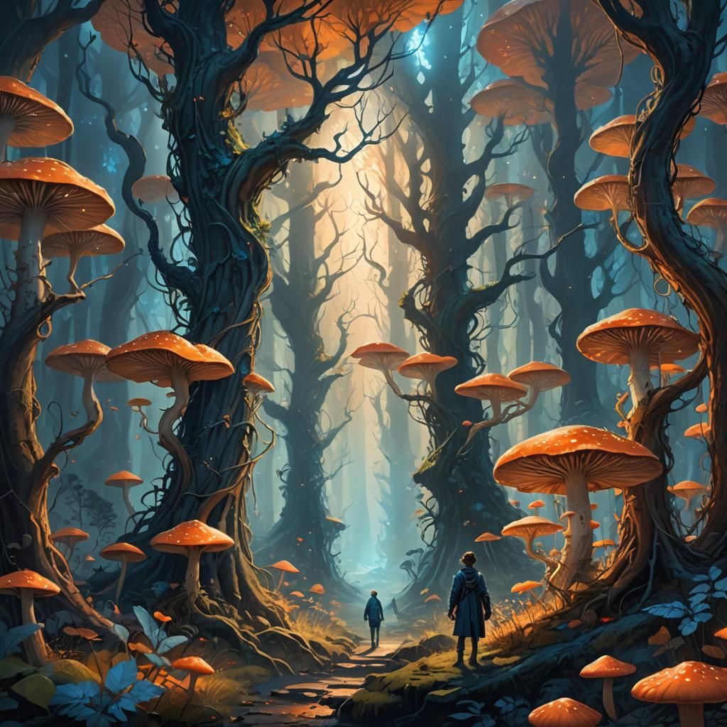 Mystical Forest: Surreal Fantasy Concept Art