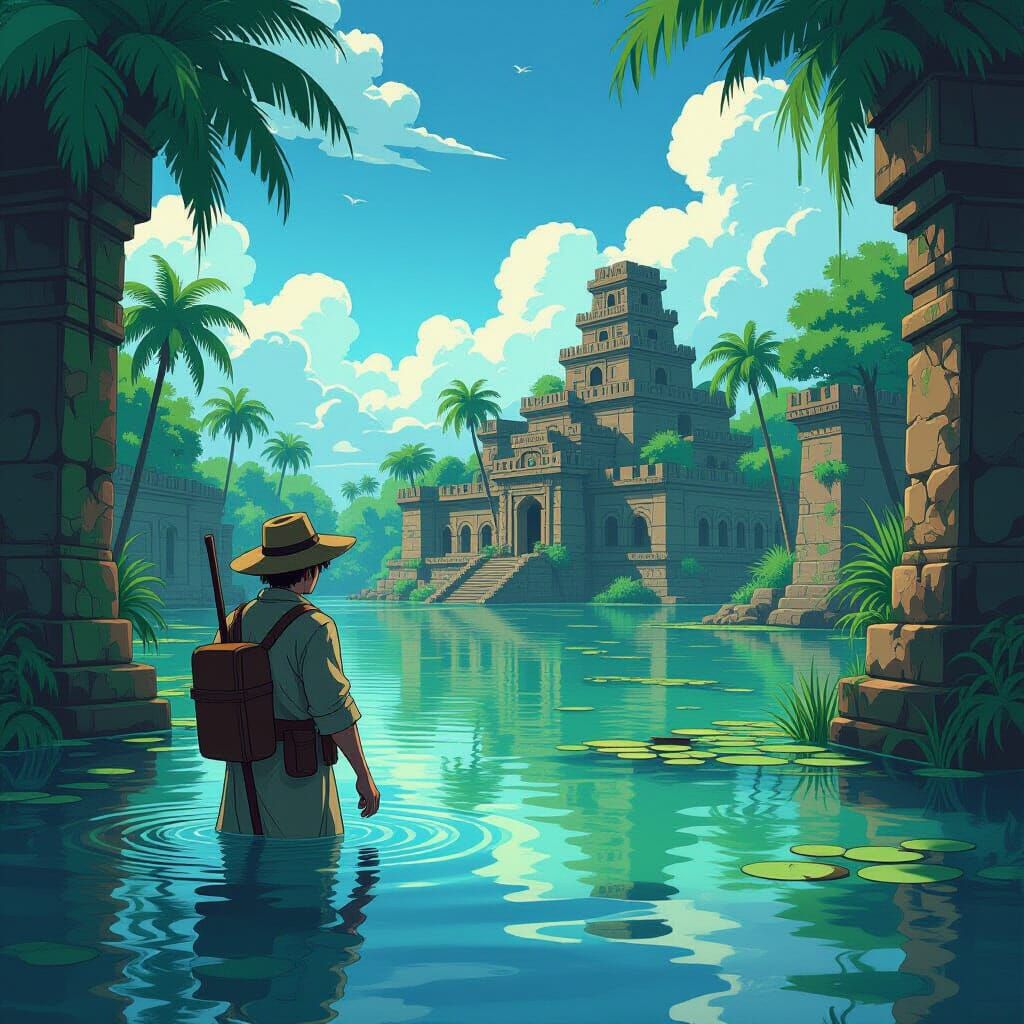 Archaeologist Explores Sunken African City in Manga Style